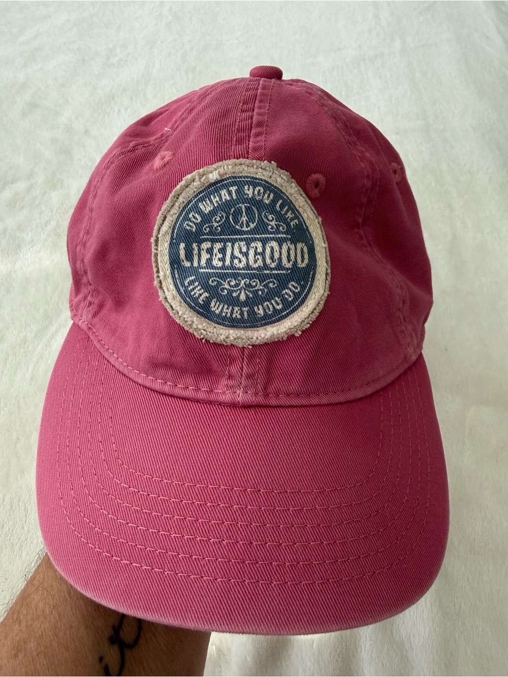 Life is Good Maroon Baseball Style Cap Hat Adjustable